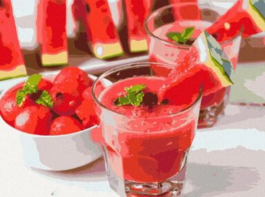 Розпис по номерах 40х50 12008-АС Кавуновий смузі "Art Craft" арт крафт