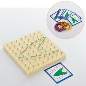 гра деревяна md 1713 дощечка з цвяхами для плетіння