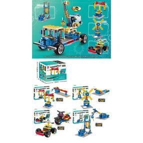 конструктор 123-508-511 будтехніка рухливі деталі 2 в 1 від 75 до 102 деталей 4 види