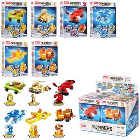 конструктор 2 в1 цифра транспорт від 86 деталей 6 видів m38-b0819