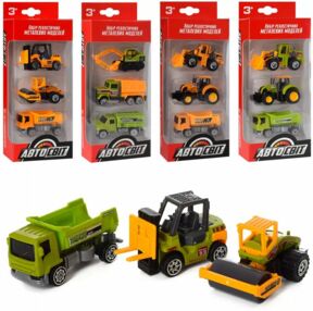 набір машин AS-1939 АвтоСвіт 3 штуки 6 видів