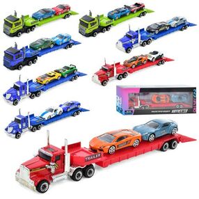 набір машин AS-1974 АвтоСвіт трейлер машинка 2 штуки 8 видів