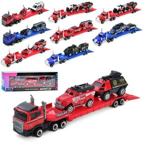 набір машин AS-1975 АвтоСвіт трейлер машинка 2 штуки 8 видів