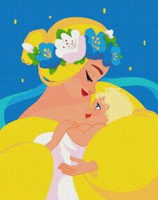 Розпис по номерах 40х50 BS53134 Ненька Україна brushme Брашми