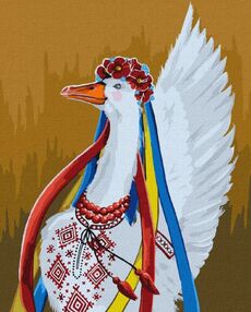 Розпис по номерах 40х50 КНО4354 Патріотична гусочка "Ідейка"