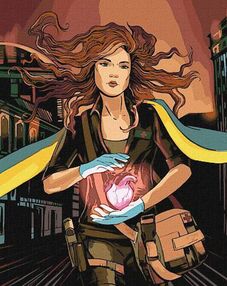 Розпис по номерах 40х50 КНО4935 Янгол життя "Ідейка"