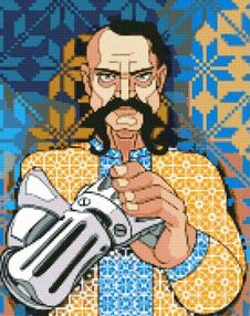 Алмазна мозаїка 40х50 АМО7425 Український кіборг "Ідейка"