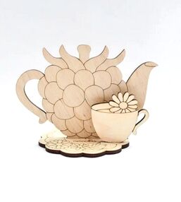 Виріб художній з деревини 3-087 Sweet dreams Чайник малина "Ідейка"