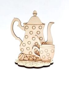 Виріб художній з деревини 3-089 Sweet dreams Кофейник в горошок "Ідейка"