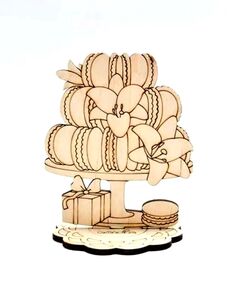 Виріб художній з деревини 3-094 Bon appetite Солодощі з макаронами "Ідейка"