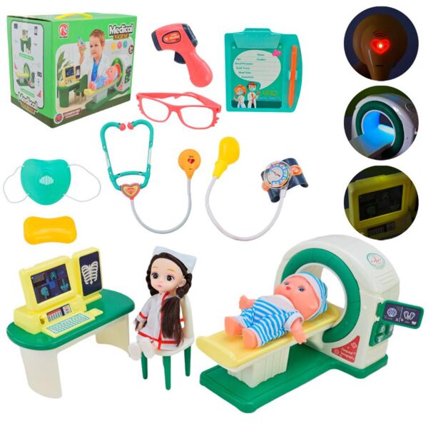 Набір лікаря мрт апарат лялька пупсик комп'ютер градусник звук RX-828B Ціна (цена) 694.50грн. | придбати  купити (купить) Набір лікаря мрт апарат лялька пупсик комп'ютер градусник звук RX-828B доставка по Украине, купить книгу, детские игрушки, компакт диски 0