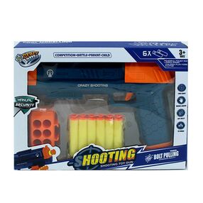 пістолет g-7 м'які кулі-присоски 6 штук 2 кольори