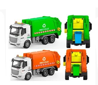 сміттєвоз py8922ab інерційний контейнер 2 штуки 2 кольори музичний