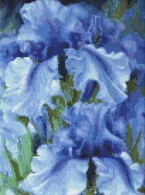 Алмазна мозаїка 30х40 АМО7129 Блакитні іриси "Ідейка"