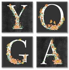 Розпис по номерах 18х18 4шт CH118 YOGA лофт "Ідейка"