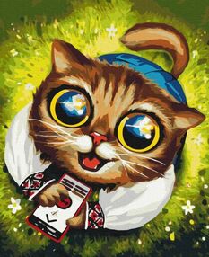 Розпис по номерах 40х50 BS53418 Котик з ППО brushme Брашми