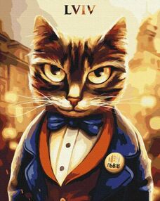 Розпис по номерах 40х50 BS53424 Котик Мер brushme Брашми