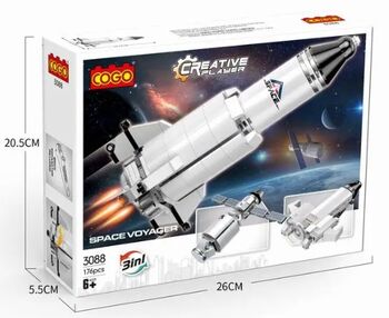 Конструктор 176 елементів  космічна подорож ракета COGO 3088