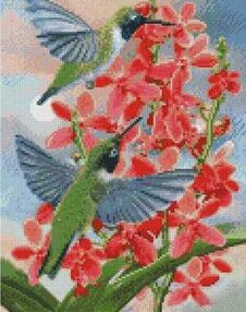 Алмазна мозаїка 30х40 KB052 Витончені колібрі "Strateg"