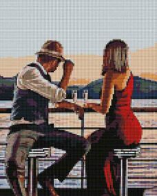 Алмазна мозаїка 30х40 KB080 Романтичне побачення "Strateg"