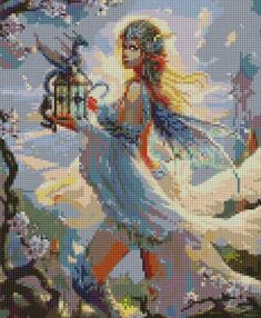 Алмазна мозаїка 30х40 KB081 Дівчина з драконом "Strateg"