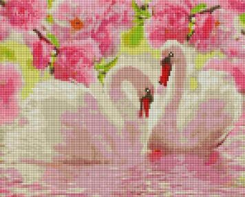 Алмазна мозаїка 30х40 KB124 Пара лебедів "Strateg"