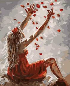 Розпис по номерах 30х40 SS-6553 Пелюстки кохання "Strateg"