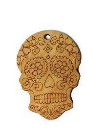 Виріб художній з деревини 3-114 Череп з завитками "Ідейка"