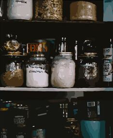 Розпис по номерах 40х50 GS319 Поличка на кухні "Strateg"