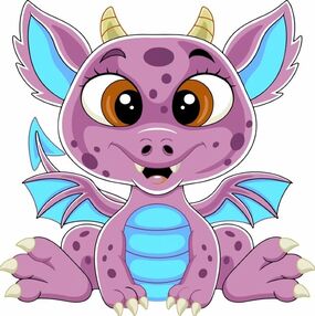 Розпис по номерах 30х30 ES-0852 Мультяшний дракоша "Strateg"