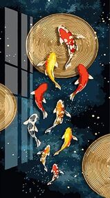 Розпис по номерах 50х25 WW233 Гарнесенькі карпики "Strateg"