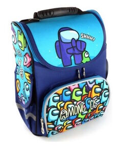 Рюкзак Leader 988990 Among us блакитний короб ортопед 34х26х15см Рюкзак Leader 988990 Among us блакитний короб ортопед 34х26х15см