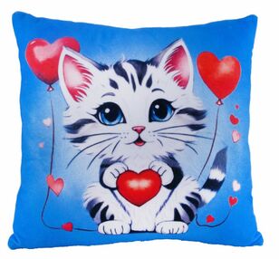 Подушка з принтом № 2 Cat 1 32 х 32 х 10 см