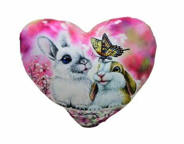 Сердечко кролик 35 х 55 х 12 см