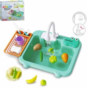 Кухня мийка ллється вода посуд продукти 16 предметів WD-802A