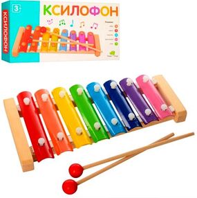 Деревяна іграшка ксилофон 8 тонів MD0713