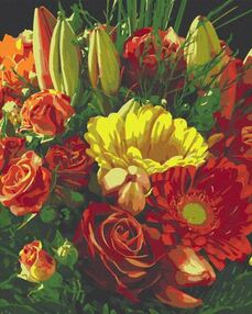 Розпис по номерах 40х50 13121-АС Експресивний букет "Art Craft" арт крафт