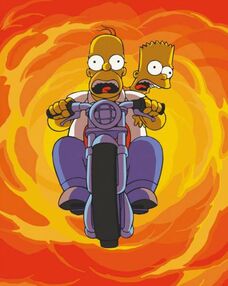 Розпис по номерах 40х50 10286-АС Гомер і Барт на байку "Art Craft" арт крафт