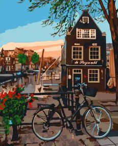 Розпис по номерах 40х50 10580-АС Кафе в Амстердамі "Art Craft" арт крафт