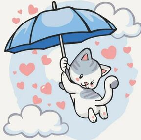 Розпис по номерах 30х30 15567-АС Котик літає "Art Craft" арт крафт