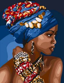 Розпис по номерах 30х40 10369-АС African woman "Art Craft" арт крафт