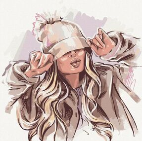 Розпис по номерах 40х40 10230-АС Winter girl "Art Craft" арт крафт