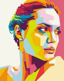 Розпис по номерах 40х50 10296-АС Анджеліна Джолі "Art Craft" арт крафт