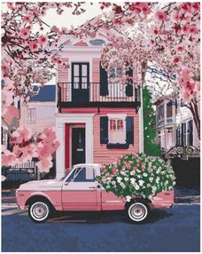 Розпис по номерах 40х50 10577-АС Рожевий Чарльстон "Art Craft" арт крафт