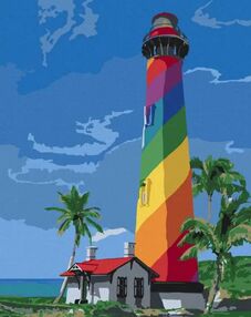 Розпис по номерах 40х50 10588-АС Маяк Сан Августин Флоріда "Art Craft" арт крафт