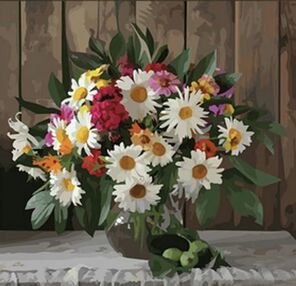 Алмазна мозаїка 30х30 HEE13829 Сонячний букет "Strateg"