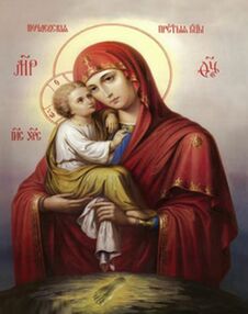 Алмазна мозаїка 30х40 HEG86048 Почаївська ікона "Strateg"