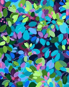 Розпис по номерах 40х50 GS1509 Різнокольорові листочки "Strateg"