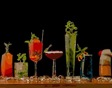 Розпис по номерах 40х50 GS234 Різновид коктейлів "Strateg"