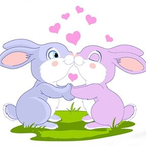 Розпис по номерах 30х30 ES-0826 Закохані зайченятка "Strateg"